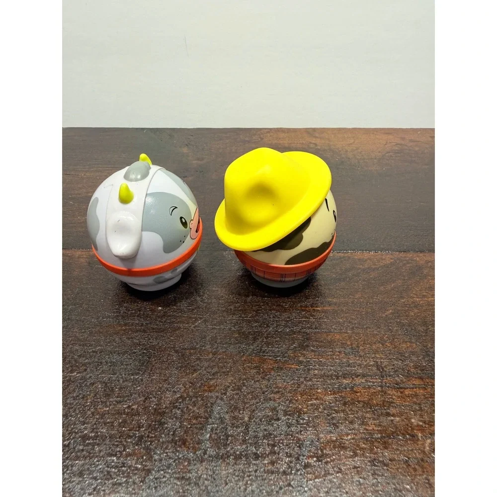 Fisher-Price Little Tikes Toddle People Farm Cow and Farmer Cowboy Wobble